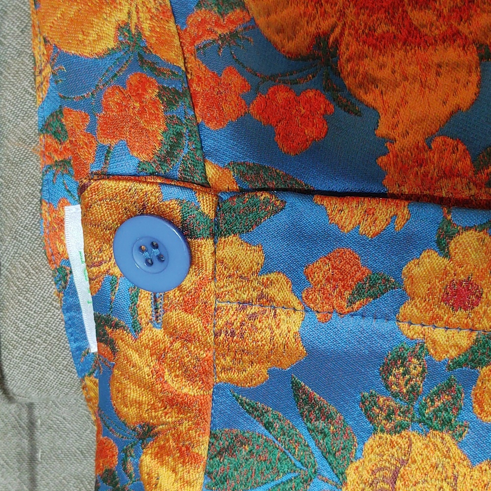 Jade Marigold Ada Floral Orange and Blue Shorts size 12 - Picture 3 of 5